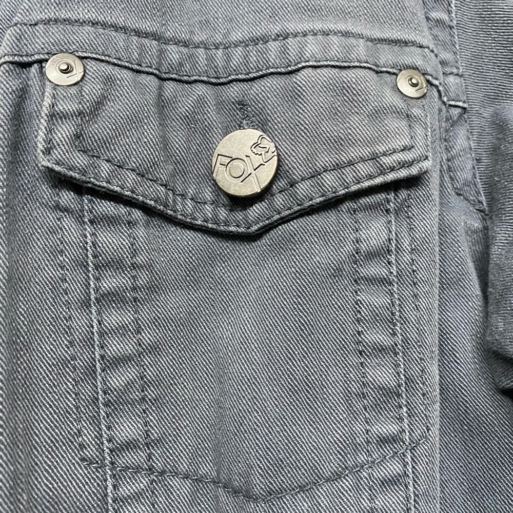 FOX Racing Denim Jacket, Grey, S - Picture 3 of 7